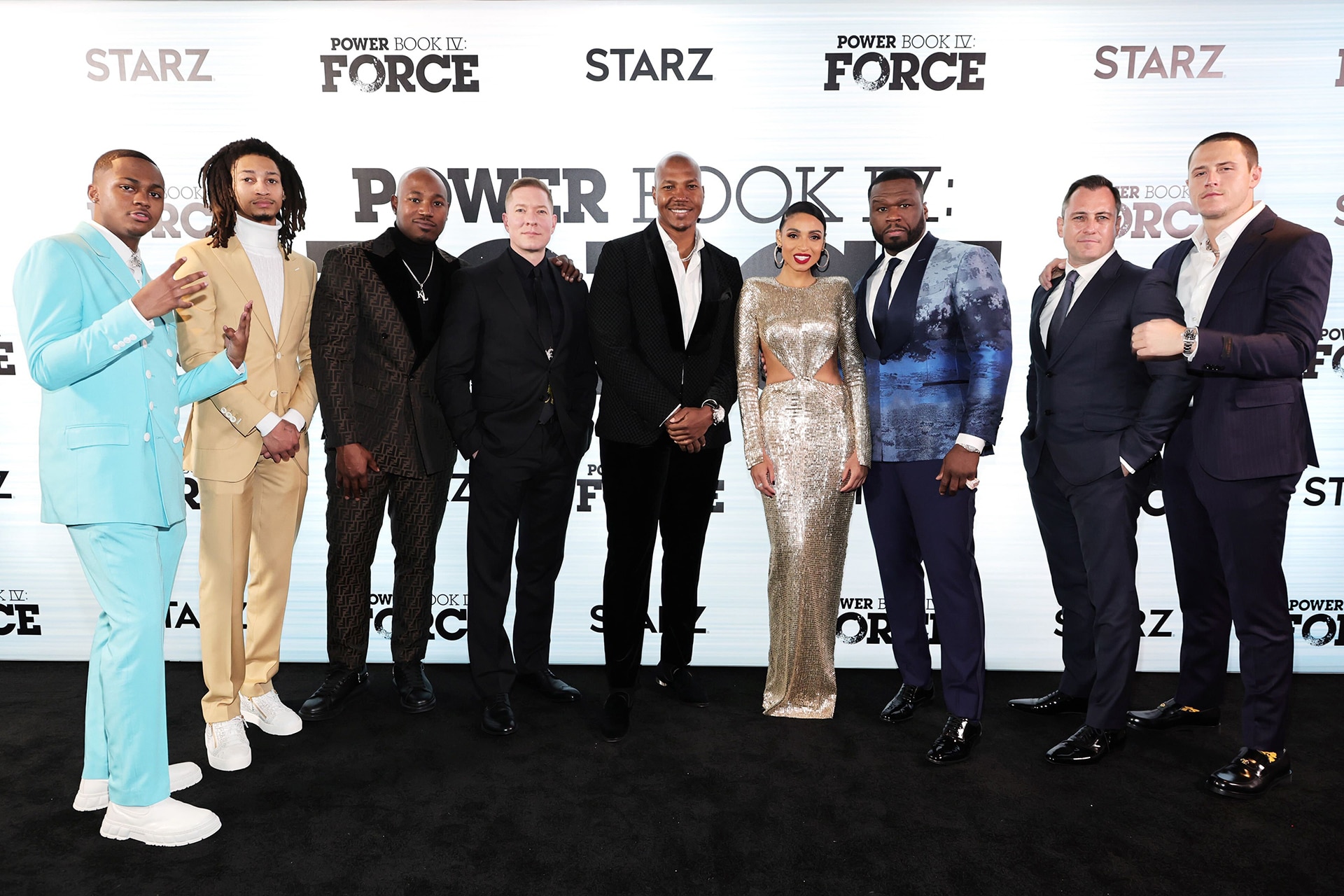 The cast of Power Book IV Force at the premiere Alexus Renée